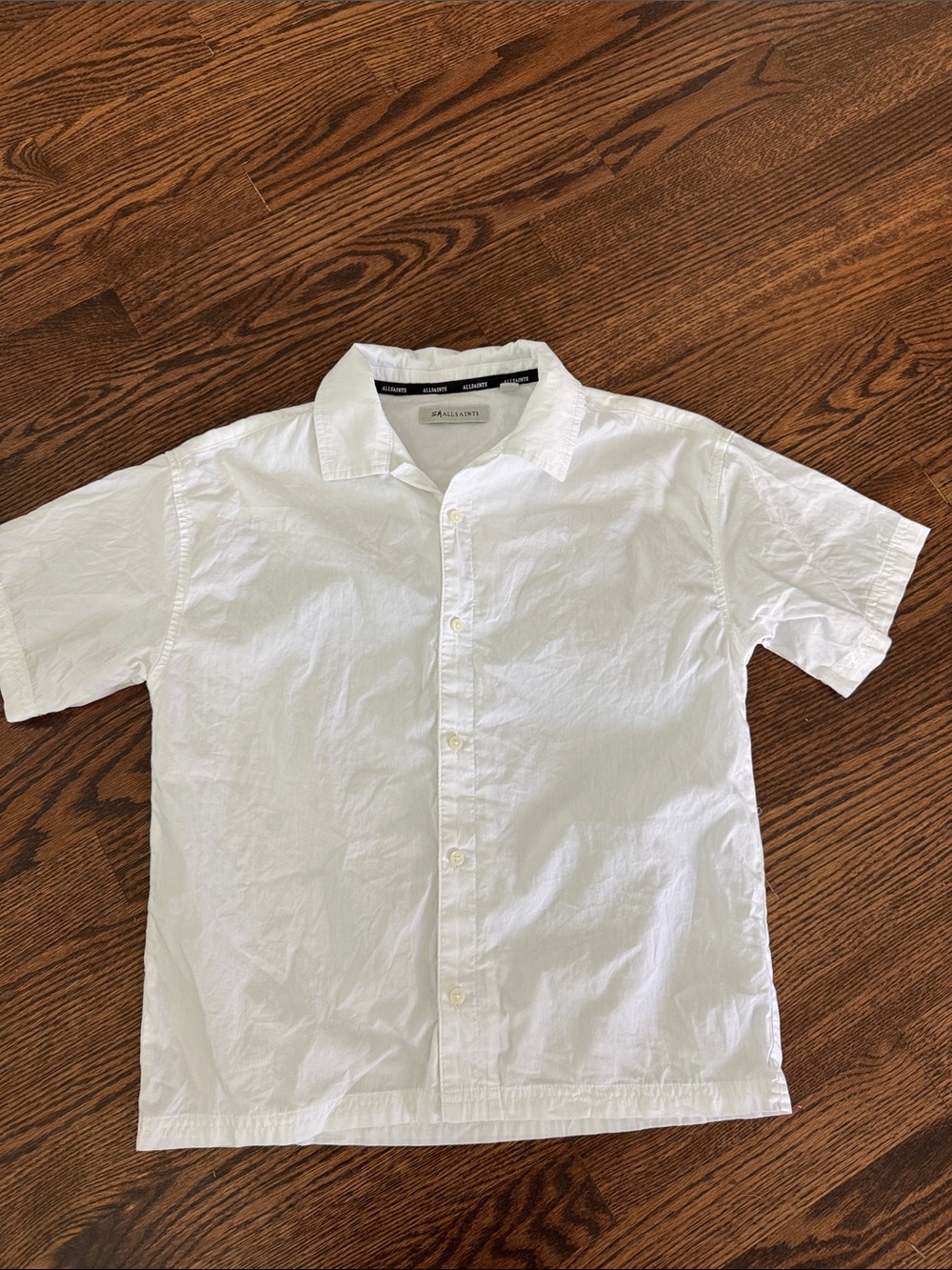 SMall saints White Short-Sleeve Button-Down Shirt